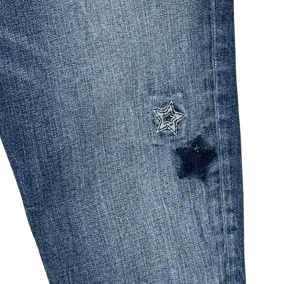 Hudson SZ 30 Nico Ankle Skinny Jeans Mid-Rise Stars Stretch Zip-Fly Pockets Blue - Picture 3 of 10